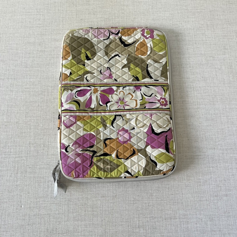 17x12 Padded Laptop Case Summer Cottage Vera Bradley Floral Quilted Cotton